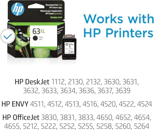 Image of HP 63XL Blk /63 CMY Original Ink Bundle for DeskJet 2100 /3600 Envy 4500 /5000