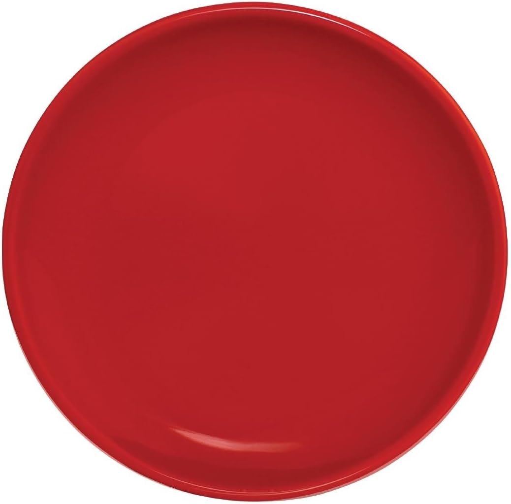 Red Cafe Coupe Plates, 200mm, 12-Pack by Olympia