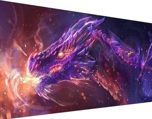 Diamond Painting Dragon 70x140cm : Kit Complet de Broderie Diamant Animal