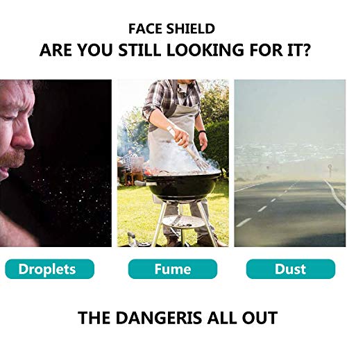 Conjunto de protetores de rosto salipt com 6 óculos de acrílico e 12 conjuntos de películas transpar