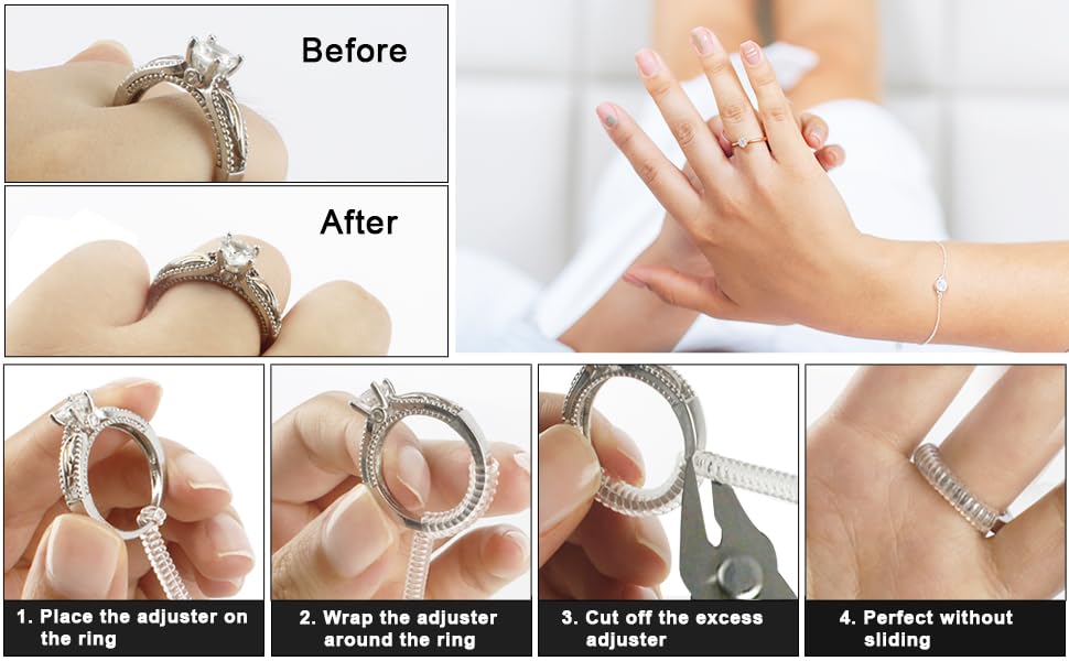 Image of Kumu Jewellery Tools Super Soft Ring Tightner for Women & Men /Ring Tightener for Loose Rings /Ring Size Adjuster for Loose Rings