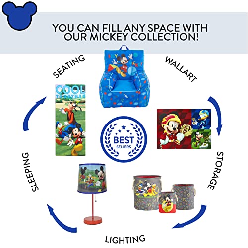 Image of Idea Nuova Disney Mickey Mouse Collapsible Children's Toy Storage Trunk, Durable with Soft Lid, 28.5 inchx 14.5 inchx16 inch