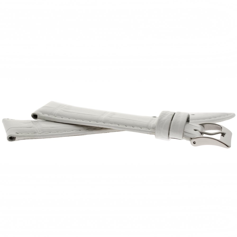 Techswiss Watch Band Extra Long Crocodile Grain White Stitching Padded 12 millimeter