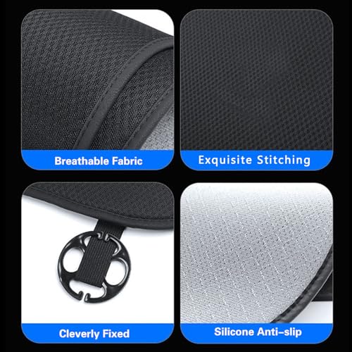 Image of TOPABYTE Front Car Seat Covers for Tesla Model Y Model S Model 3 Highland 2025 2017-2024 Breathable Interior Seat Cushion Protector All Season Protection (Without Logo)