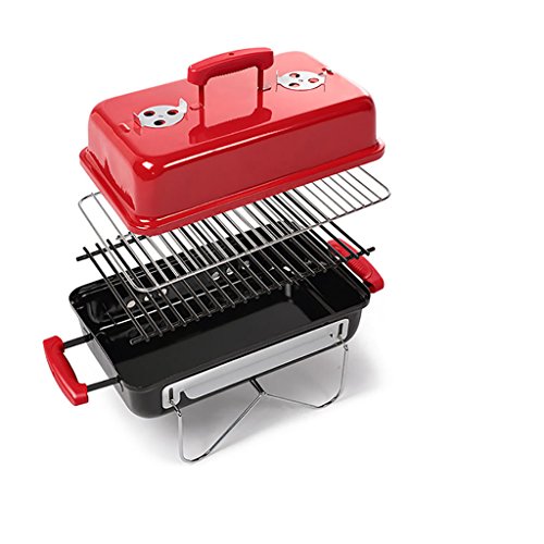 Household Barbecue Plate Portable BBQ Grill Plate Easy To Clean 58cm*30cm*37.5cm (Color : Red) - Image 1