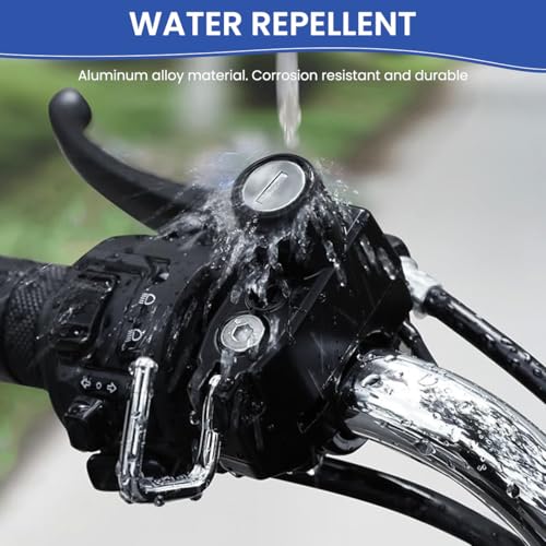 Image of STHIRA Helmet Lock for Bike Handle Bar Aluminum Alloy Bike Helmet Locker with 2 Keys Easy Install Helmet Locker for Two Wheeler Rustproof Anti-Theft Safety Lock for Bikes, E-Bikes, and Scooters