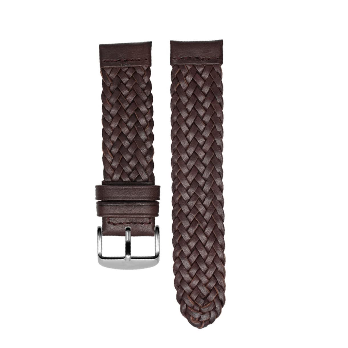 VILLCASE Correa de Reloj de Cuero Tejida Mano para Color Marrón para Actividades
