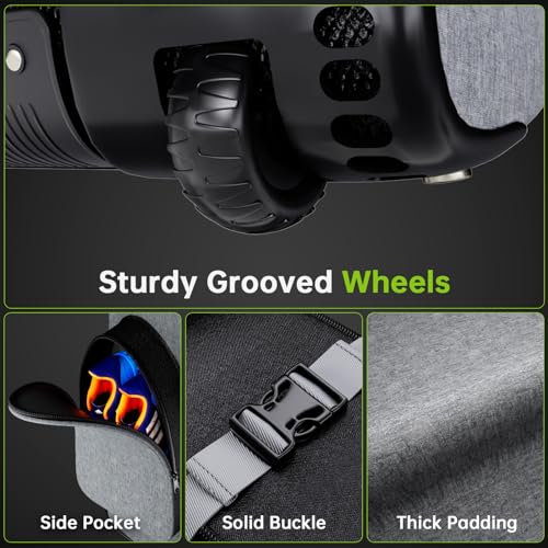 Padded Golf Club Travel Bag with Wheels, Golf Luggage Case Cover for Airline - with Adjustable Support Rod, Luggage Lock, 1200D Wear-Resistant Oxford, Waterproof Coating - Image 5