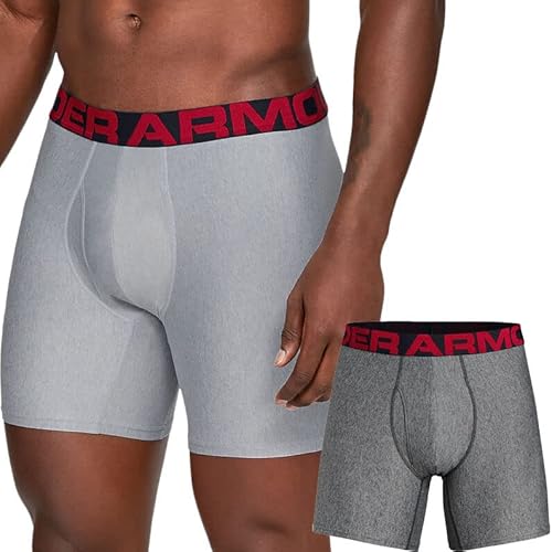 [アンダーアーマー] トレーニングアンダーウェア UAテック 6インチ (2枚セット) メンズ Mod Gray Light Heather / / Jet Gray Light Heather XL