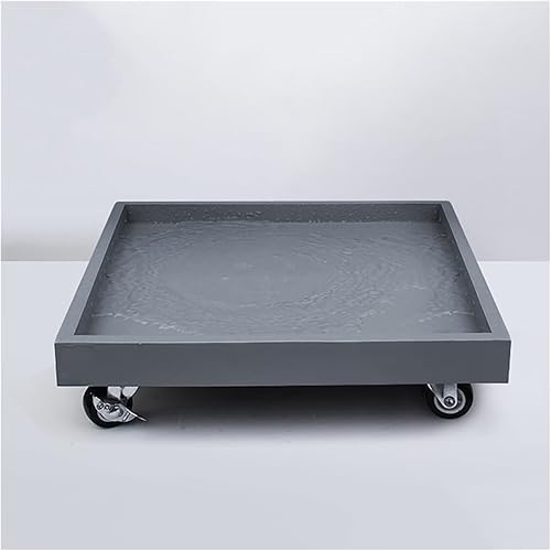 LEIYAN Platillos de plantas bandeja cuadrada para macetas con ruedas, bandeja para maceta para jardín interior y exterior, plato cuadrado para