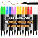 Liquid Chalk Markers for Acrylic Fridge Calendar Planning Board Clear Glass Dry Erase Board Refriger