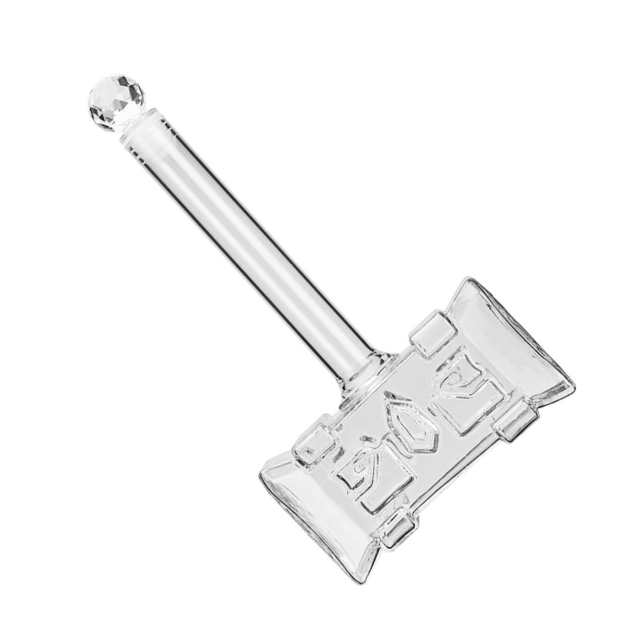 Dispensador de Vino Tapón Acrílico y Silicona Diseño Creativo de 400ml de Vidrio Borosilicato en Forma de Martillo y Almacenamiento Fácil para Bar