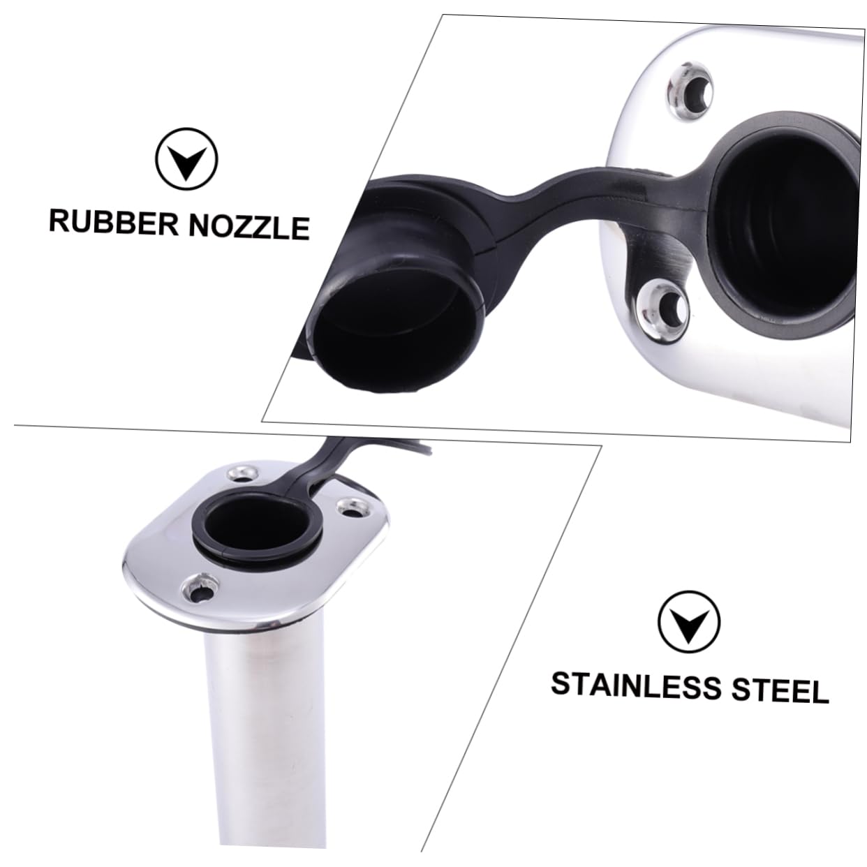 Edelstahl Angelrutenhalter 90° Verstellbar Mit Deckhalterung Abflusslöchern Für Fischerboote Rutenhalter Boots Angelgeräte Zubehör