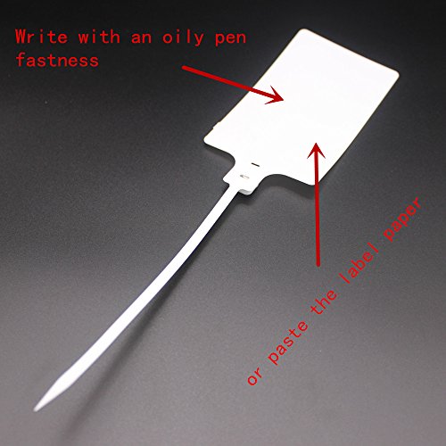 Plastic Seals Shipping Tags Logistics Use Big Sign Tie Large Label Tie, 255 mm Total Length, Package of 100 pcs (White)