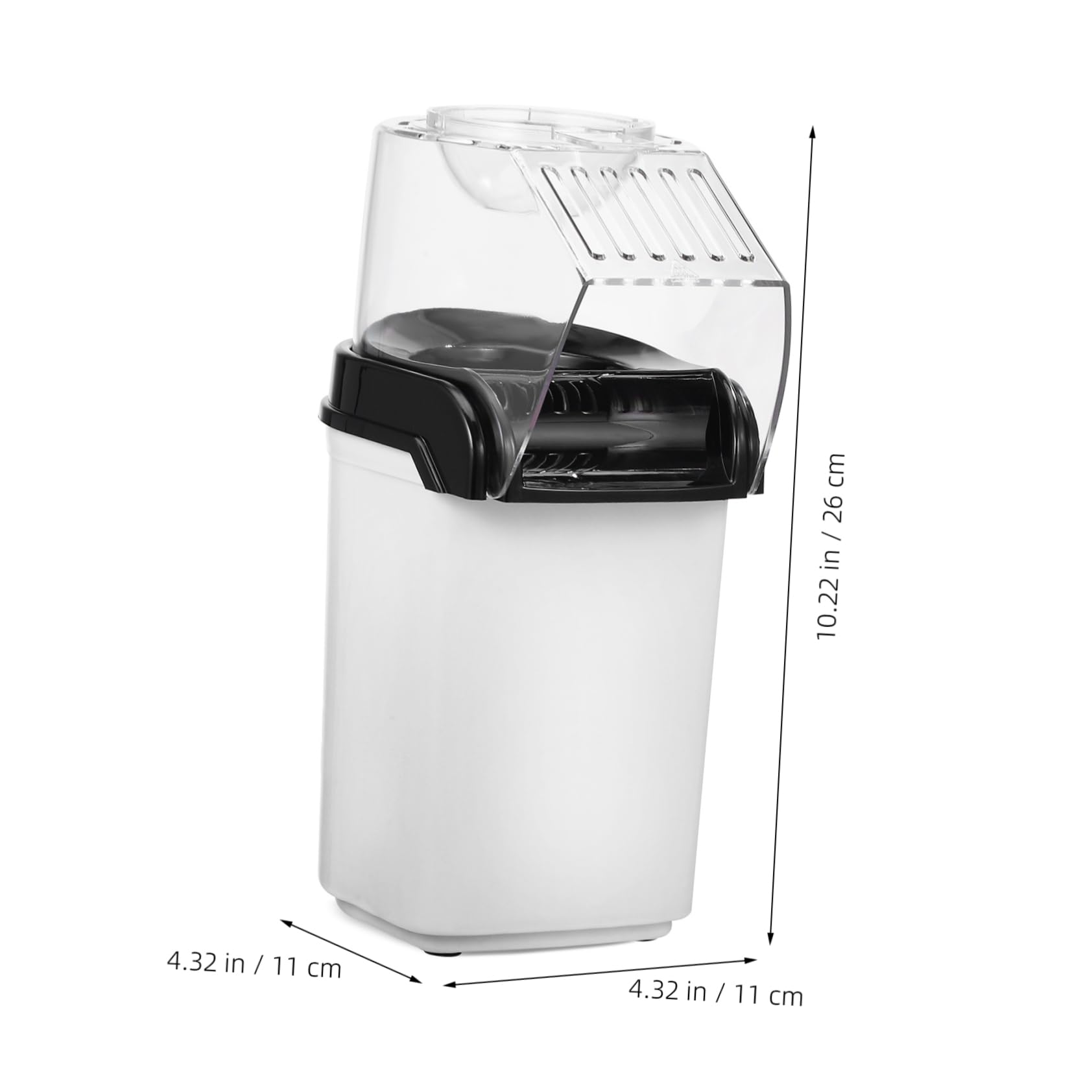 OFFSCH Hot Air Popcorn Popper Easy to Use Compact Design Perfect for Parties Measuring Cup Lid Quick Snacks