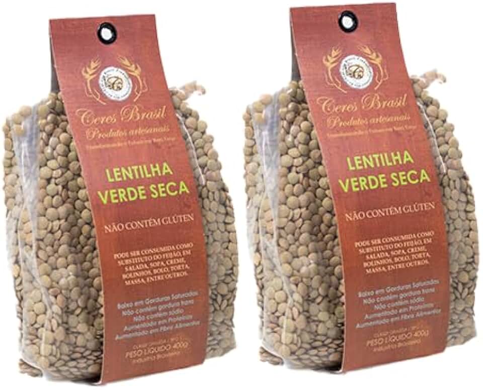 Kit 2X: Lentilha Verde Grão Ceres 400g