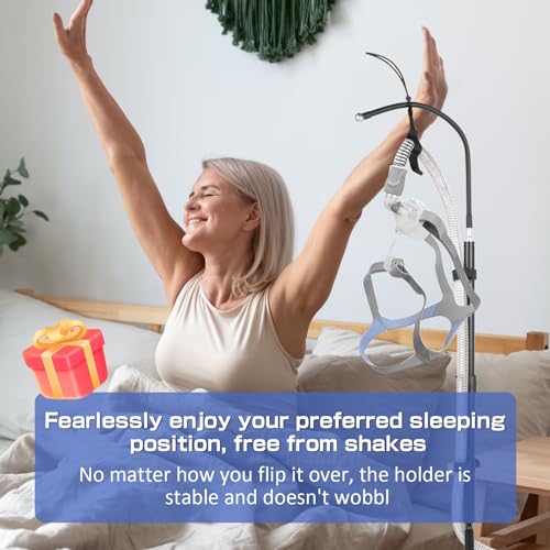 Image of IKSTAR CPAP Hose Holder for Bed, Retractable Bedside CPAP Hose Tube Hanger, Lasts 10 Years, No Tangles, Blockage Prevention, Keep Your Air Hose Neatly Positioned for a Restful Night - Travel Ready!