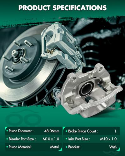 Image of SCITOO Rear Right Brake Caliper With Bracket 18B4805 Compatible For Buick 2004-2007 For Chevrolet 2002-2009 For GMC 2002-2009 For Isuzu 2003-2008