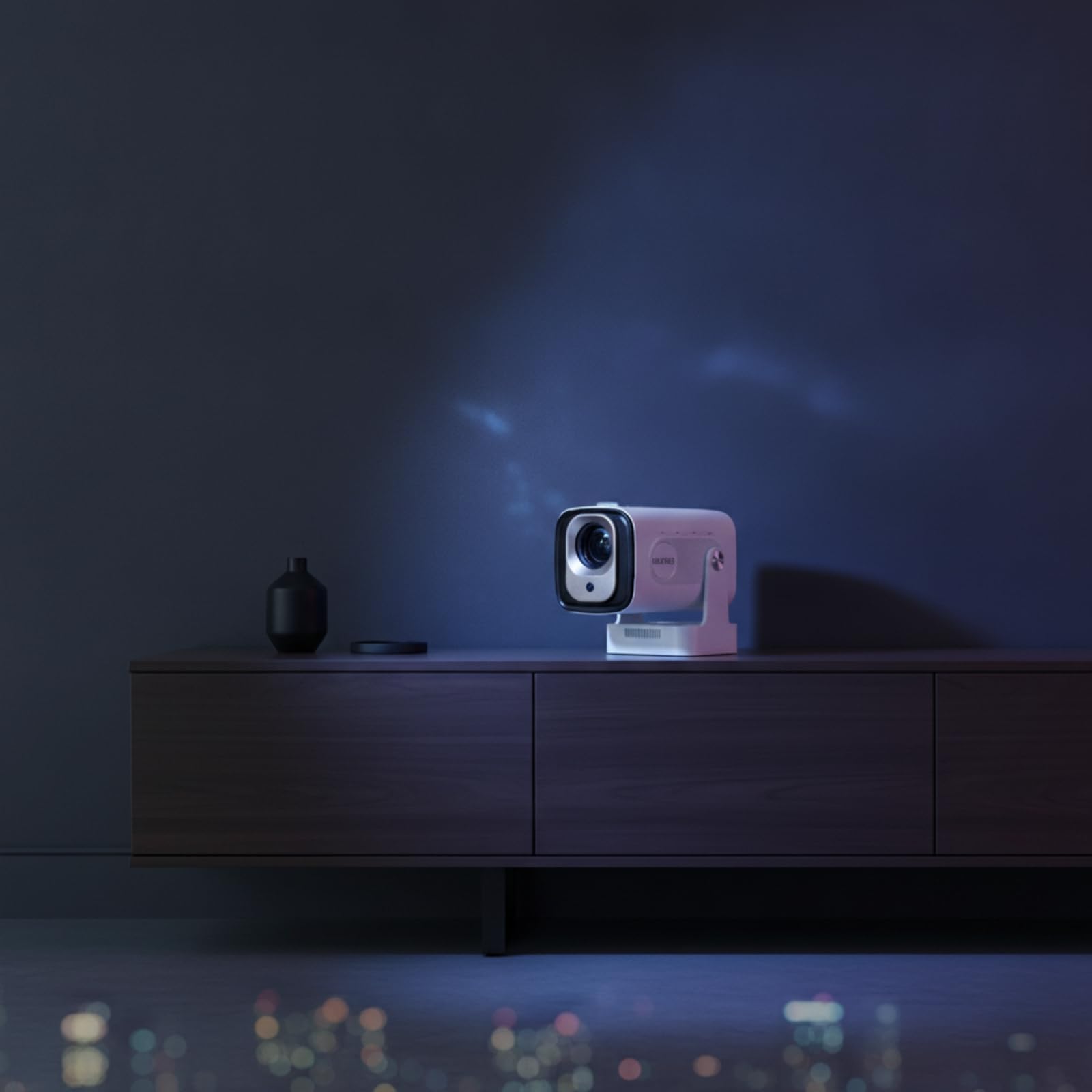 Proiettore Portatile Proiettore Video Proiettore Home Cinema Mini Proiettore con Rapporto di Proiezione 0.8 1 Fuoco Automatico Connessioni E Bluetooth