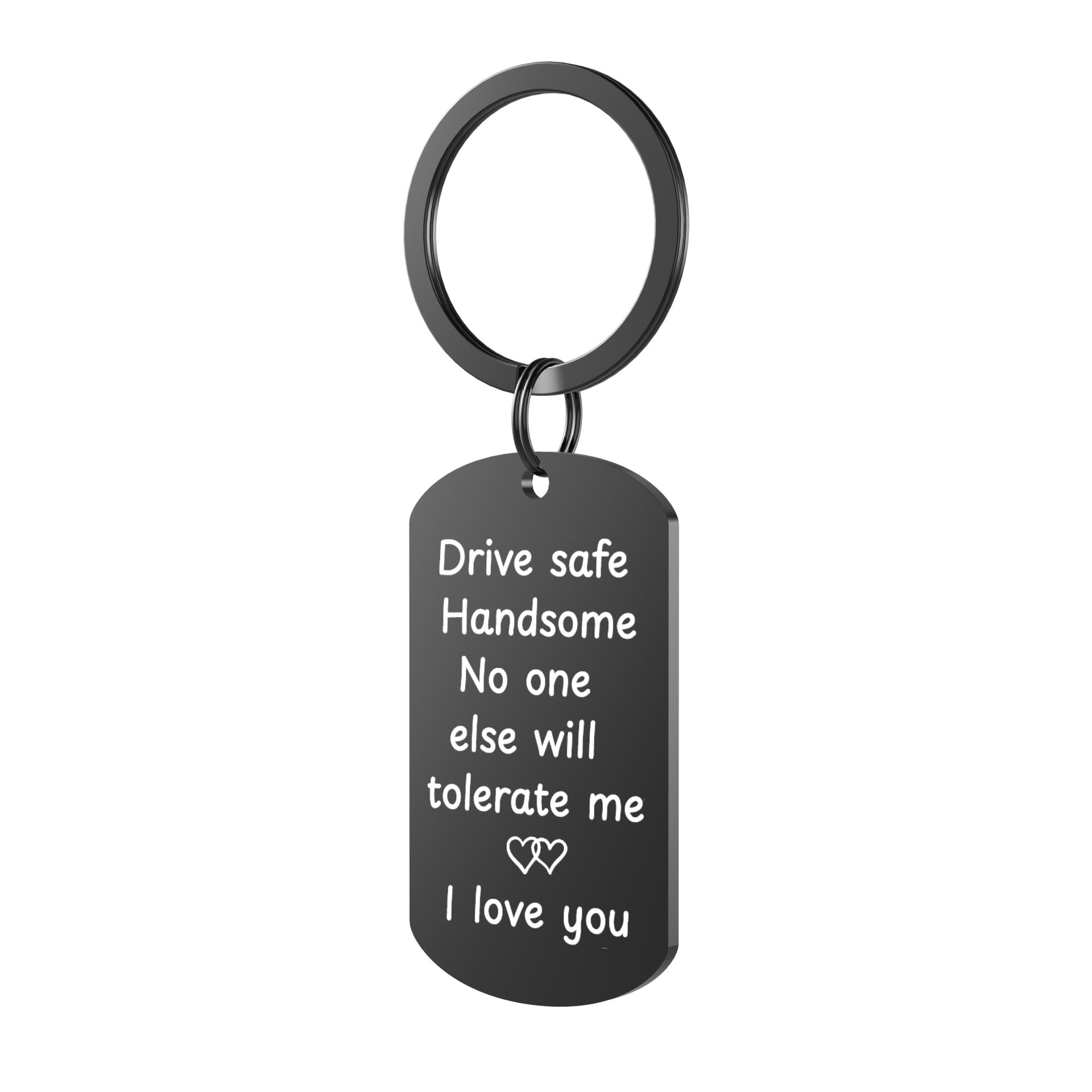 Custom Moments Unisex Drive Safe - Black-03 Drive Safe Keyring For Him – Personalized Photo Keychian For Husband Gift From Wife, Dad Or Grandfather Birthday Gift, Pet Memorial I Need You Here With Me (Drive Safe - Black-03)