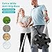 Adjustable Folding Forearm Crutches for Adults – Lightweight Ergonomic Arm Crutch Pair, Portable Heavy Duty Walking Aid for Seniors & Elderly, Supports 300 lbs (Fits 5'2″–6'5″, Gray Handle)