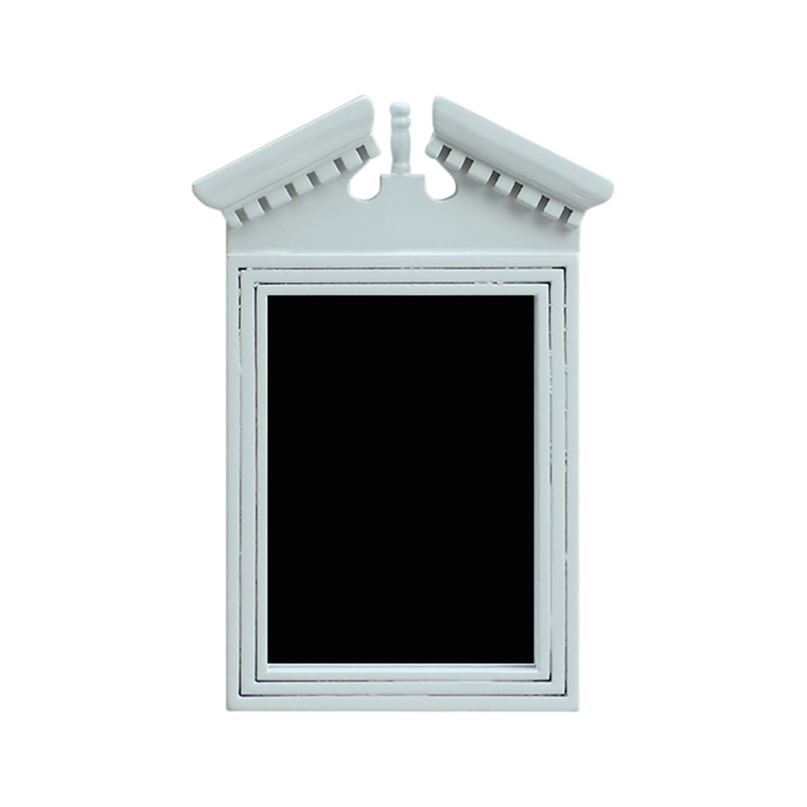 fexxkg 1:12 Scale Miniature White Wooden Glass Model Figurine For Doll House Bathroom Decoration And Realistic Scene Setting