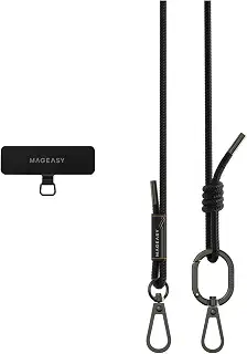 [MagEasy] スマホショルダー 斜めがけ/首掛け/肩掛け 細め スマホストラップ (ストラップ ホルダー 付) スマホ ショルダー ストラップ 携帯ストラップ 携帯ショルダー [ スマートフォン 各種 対応 ] Strap+ Card 6mm
