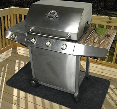 Uterstyle 2Pcs Bbq Gas Grill Splatter Mat, Extra Large Fireproof Heat Resistant Gas Or Electric Grill Splatter Mat Pad Floor Protective Rug For Backyard Outdoor Deck Patio 48X30Inch (2) #TOP3