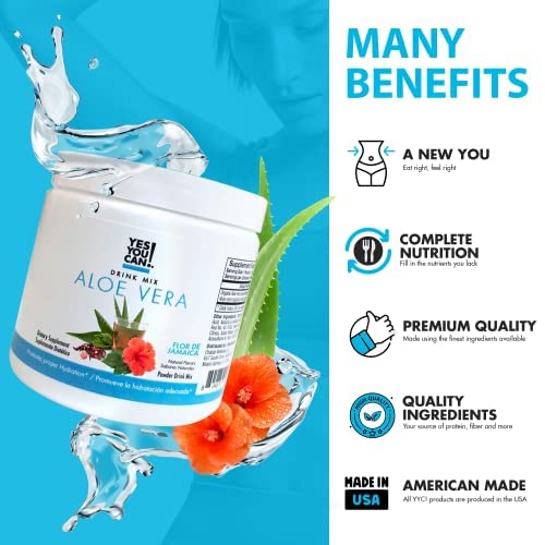 Miniatura 7 de Yes You Can! Mezcla de bebida orgánica de aloe vera, polvo súper verde, polvo de bebida energética, infusión de jugo de aloe puro, superalimentos