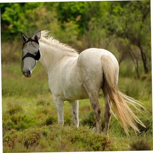 DOITOOL máscara de cavalo de estimação máscara facial respirável máscara de mosca de cavalo voar bic