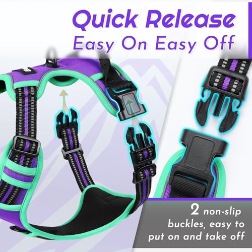 Image of Eagloo Dog Harness for Medium Sized Dogs, No Pull Vest with 2 Leash Clips