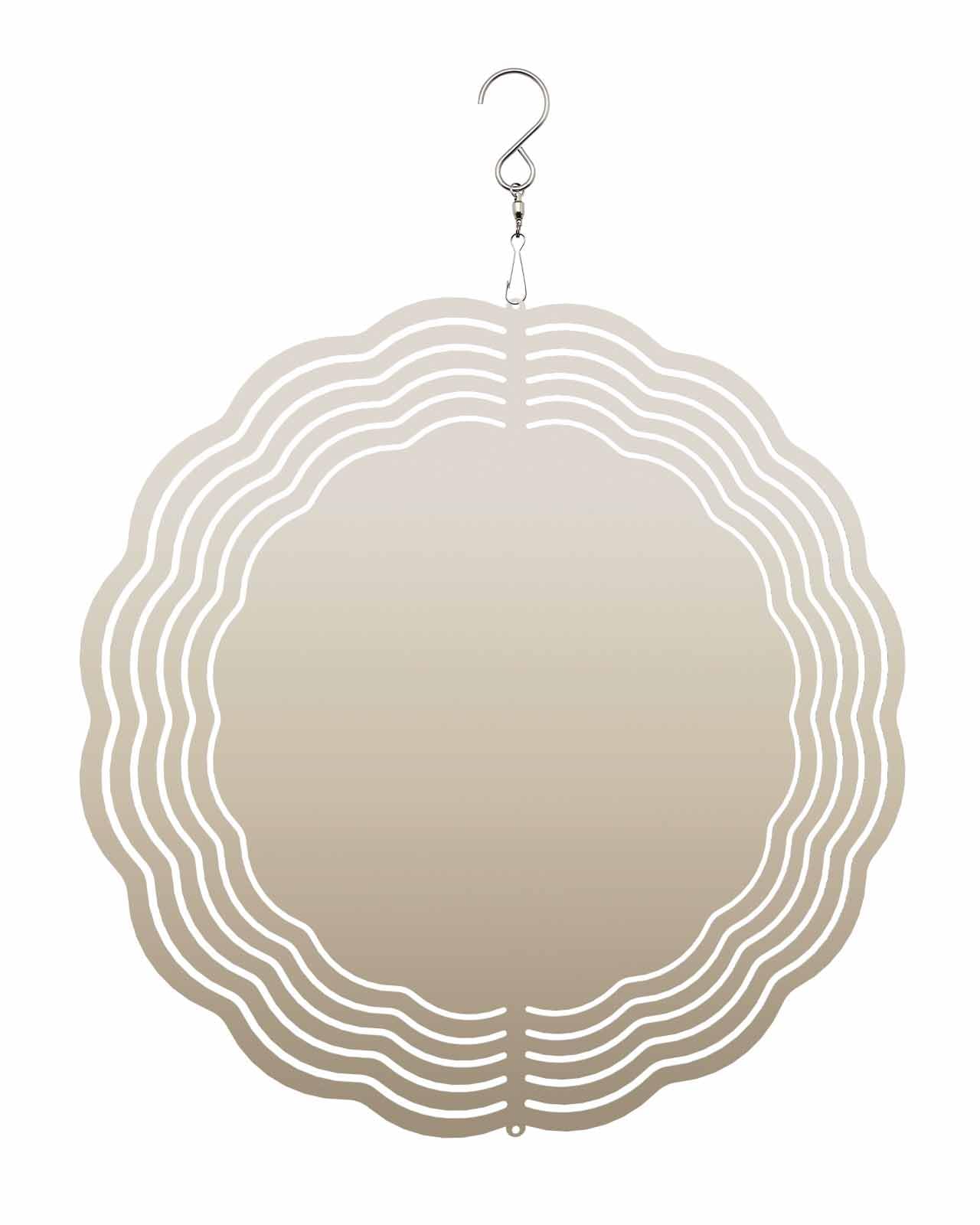 Vintage Wind Spinners, Gradient Beige Brown Hanging Wind Spinners for Yard and Garden 3D Stainless Steel Metal Sculptures Crafts Ornaments 10 Inch