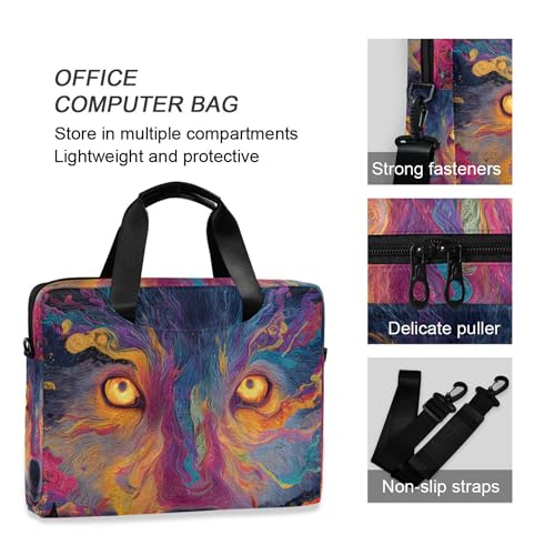 Funda para portátil Lobo cósmico 13-15.6 pulg miniatura 5