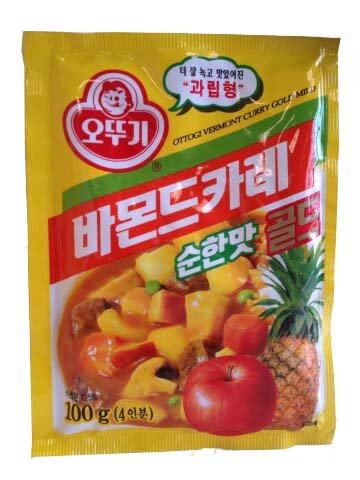 Ottogi Vermont Curry Gold (Mild) 100g (3.53oz)x 4 Pack