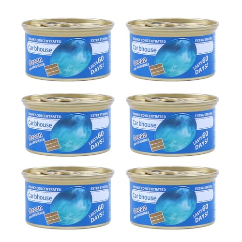 7F Car Air Freshener, Set of 6 Cans for Home and Car, Deodorizer Diffuser Air Freshener, Ocean