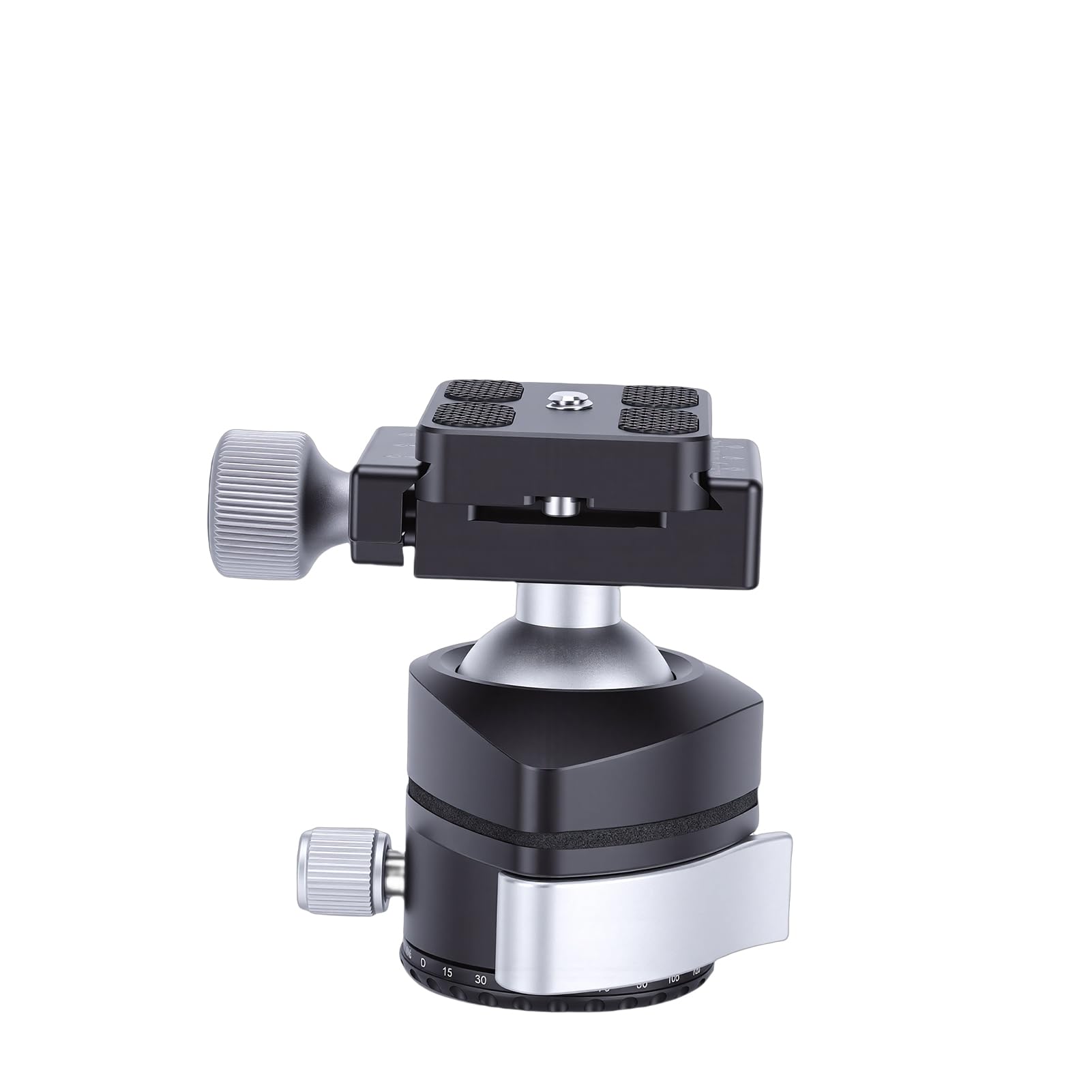 Generic Testa a Sfera in Metallo Capacità di Carico Elevata Piastra a Sgancio Rapido Testa per Treppiede per Fotocamera Facile Utilizzo con una Sola Mano per Fotografi Seri Lega di Alluminio