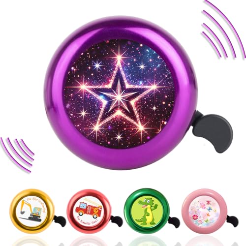 Sonnette de Vélo Enfant en Aluminum - Cloche de Guidon pour Vélos, Scooters, Draisiennes, VTT - Fille