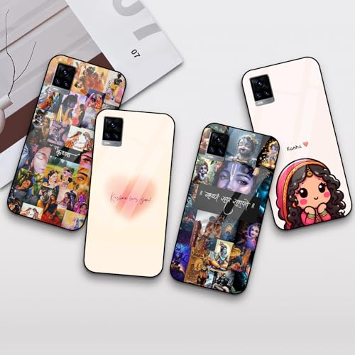 Image of COLORflow Back Cover Compatible with Vivo V20 | Krishna ji, Radha Krishna, God Customized | Shockproof TPU Bumper with Camera Protection Back Cover Compatible with Vivo V20