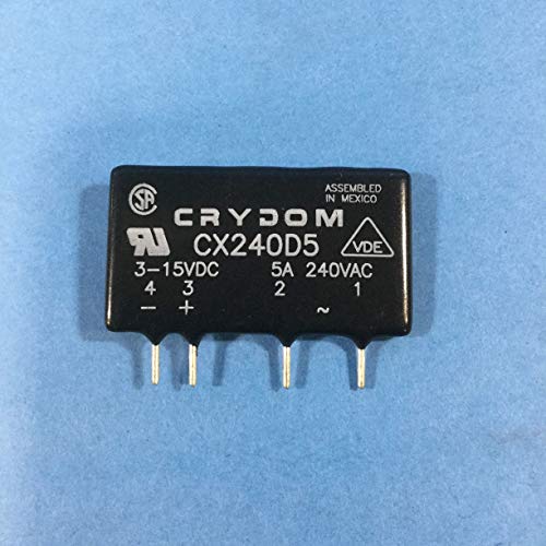 CRYDOM CX240D5 CX Series 5 A 12 to 280 V Zero Cross DC Control Solid State Relay PCB - SIP-4 - 1 item(s)