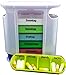 Produktbild Tablettenbox Pillenbox Medikamentenbox für 7 Tage Mehrfarbig - Pillendose Tablettendose Wochendosierer Woche 4-Fächer Morgens Mittags Abends Nachts Mehrfarbig 1 Stück