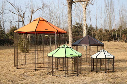 Advantek 3 Foot Portable Indoor Outdoor Galvanized Steel Pet and Dog Gazebo with Weatherproof Reversible Cover