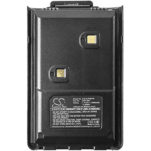 2000mAh Replacement Battery for Alinco DJ-10, DJ-100, DJ-289G, DJ-500, DJ-A10, DJ-A11, DJ-A41, DJ-W100, DJ-W500