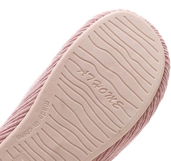 Women’s slip on house slippers closed toe ribbed fabric upper plush lining cushioned insole lightweight non slip textured outsole backless mule for indoor wear quick trips2