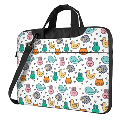 Sacoche ordinateur 15.6 pouces Happy Pattern anti-choc légère