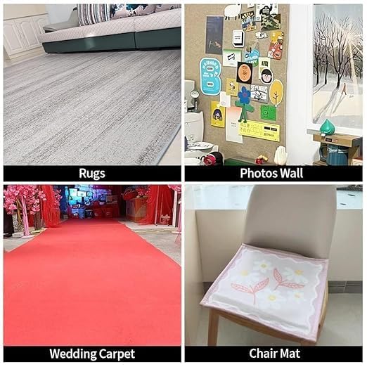Image of Double Sided 5CM x 10M Long Super Strong Sticky Carpet Tape, Non-Slip Waterproof Removable Mesh Grid Tape for Hardwood Floors, Mats, Wall Hanging & Paste Decoration (10M)