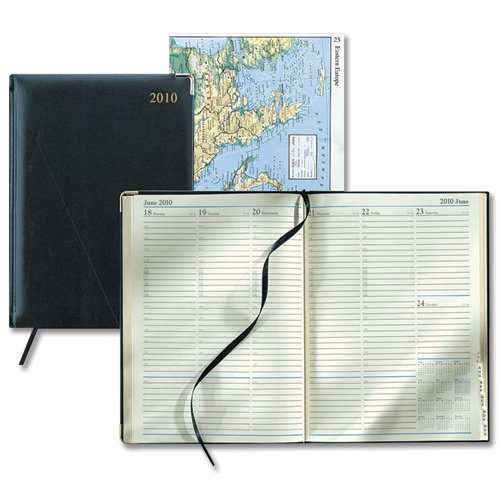 Collins 2010 classique Agenda Manager Jour par page rendez-vous heure W190 X 260 mm Noir – Ref 1200 VB