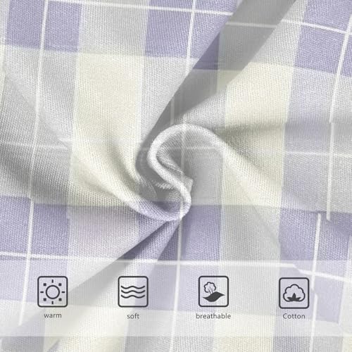 Girls' Training Panties Organic Underwear for Girls Purple White Plaid3