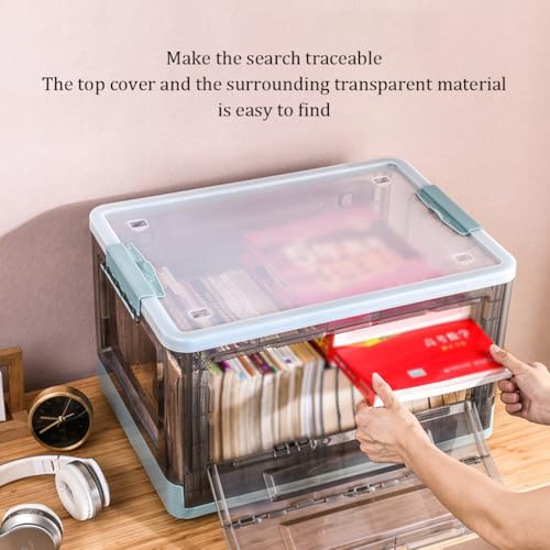 Bac de rangement pour livres visible et empilable avec roues - 7