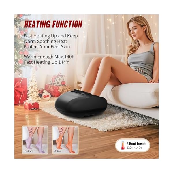 Shiatsu Foot Massager Machine with Heat and Deep Kneading - Image 5