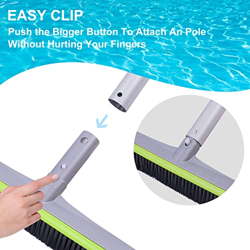 Heavy Duty Pool Brush For Wall & Tile With Reinforced Aluminium Back, Premium Strong Bristle Brush #TOP3